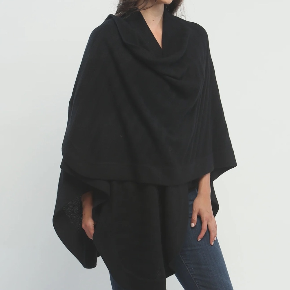Elegant Black Poncho